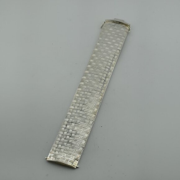 Sterling Silver Bracelet Flexible Diamond Cut Omega 7.5 JTV 925 Italy LIRM